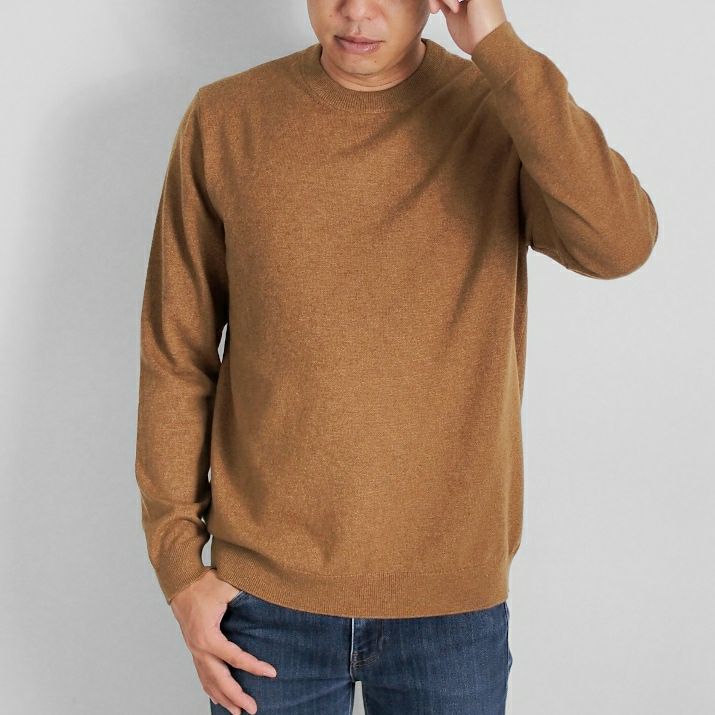 カシミヤ100％メンズクルーネックセーター | Milestone公式オンライン