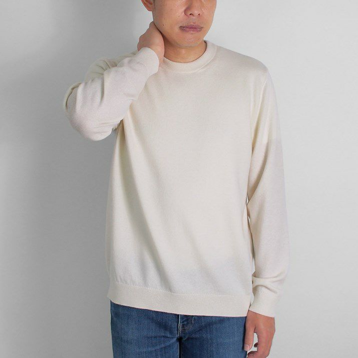 カシミヤ100％メンズクルーネックセーター | Milestone公式オンライン