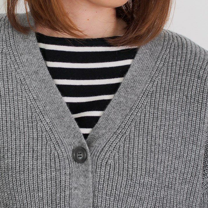 カシミヤ100％畦編みカーディガン | Milestone公式オンラインストア