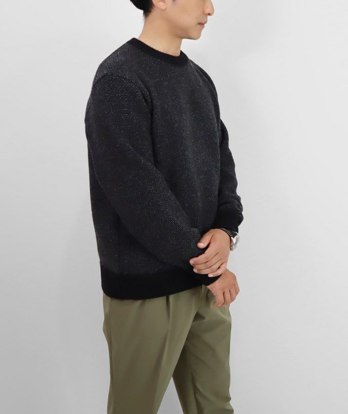 ウール100％メンズタック編みニット セーター | Milestone公式