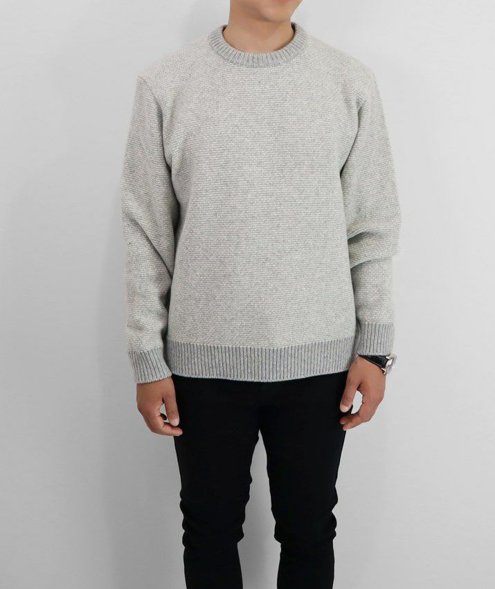 ウール100％メンズタック編みニット セーター | Milestone公式