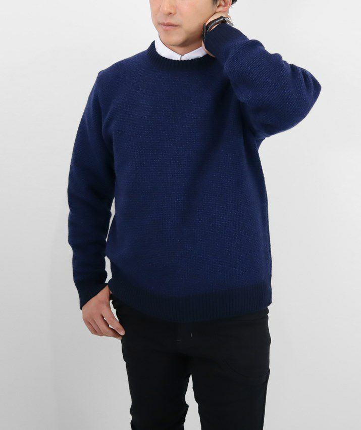 ウール100％メンズタック編みニット セーター | Milestone公式