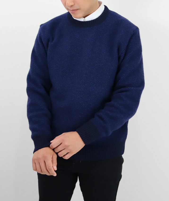 ウール100％メンズタック編みニット セーター | Milestone公式