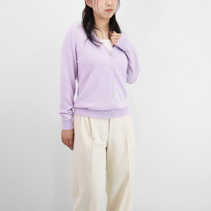 美品✨希少【ジルサンダー】カシミヤ100%カーディガン アイボリーホワイト 32 Jil Sander ドロップショルダー カシミアカーディガン