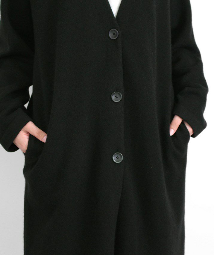 カシミヤ100％釦付きロングカーディガン | Milestone公式オンラインストア