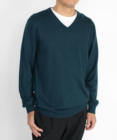 ウール100％メンズVネックプルオーバー | Milestone公式オンラインストア