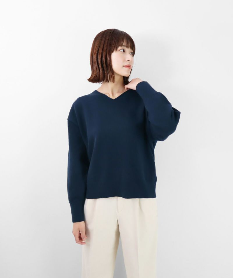 でんでん　カシミヤ100%　セーター　紺色 でんでん様専用 カシミヤ100% セーター 紺色の通販 by an's shop