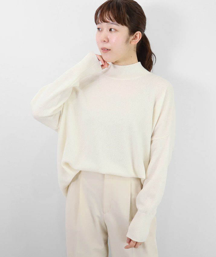 カシミヤ100％ワイドハイネックセーター | Milestone公式オンラインストア