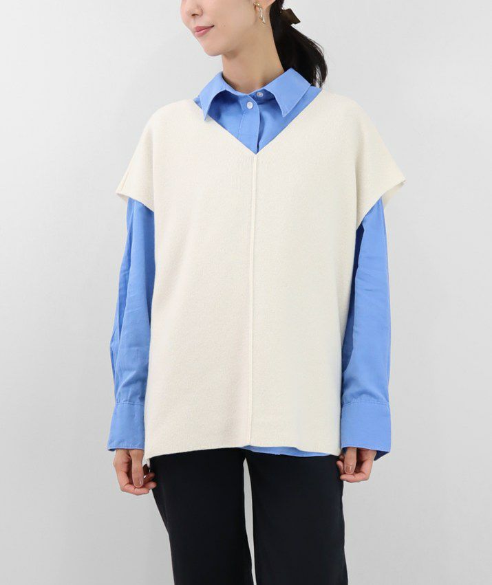 カシミヤ100％ミラノリブベスト | Milestone公式オンラインストア