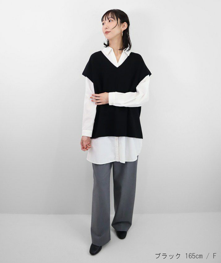 カシミヤ100％ミラノリブベスト | Milestone公式オンラインストア