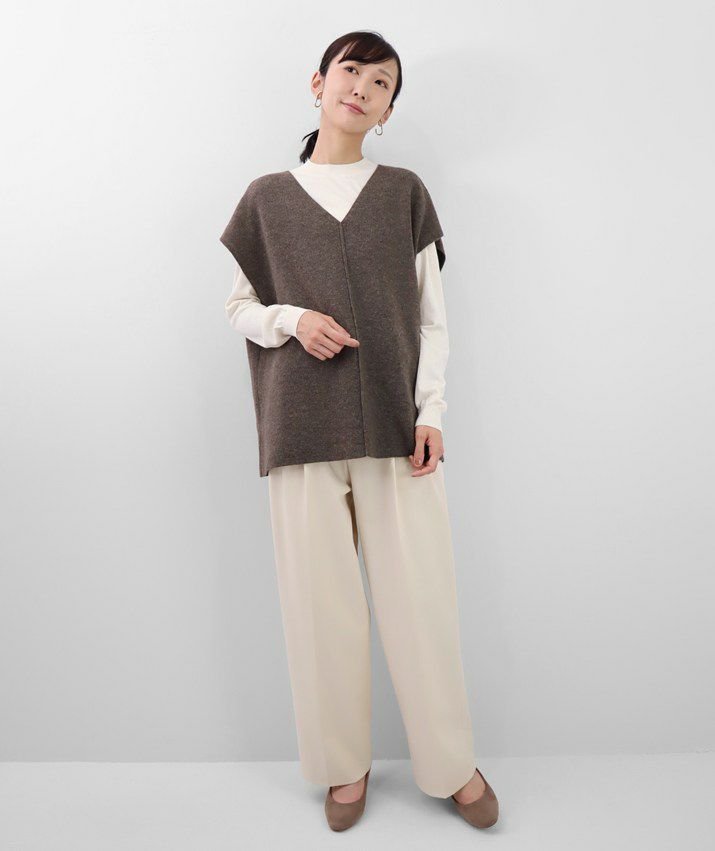 カシミヤ100％ミラノリブベスト | Milestone公式オンラインストア