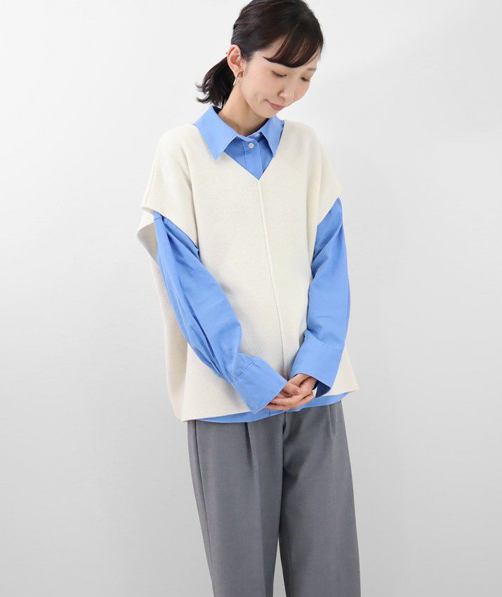 カシミヤ100％ミラノリブベスト | Milestone公式オンラインストア